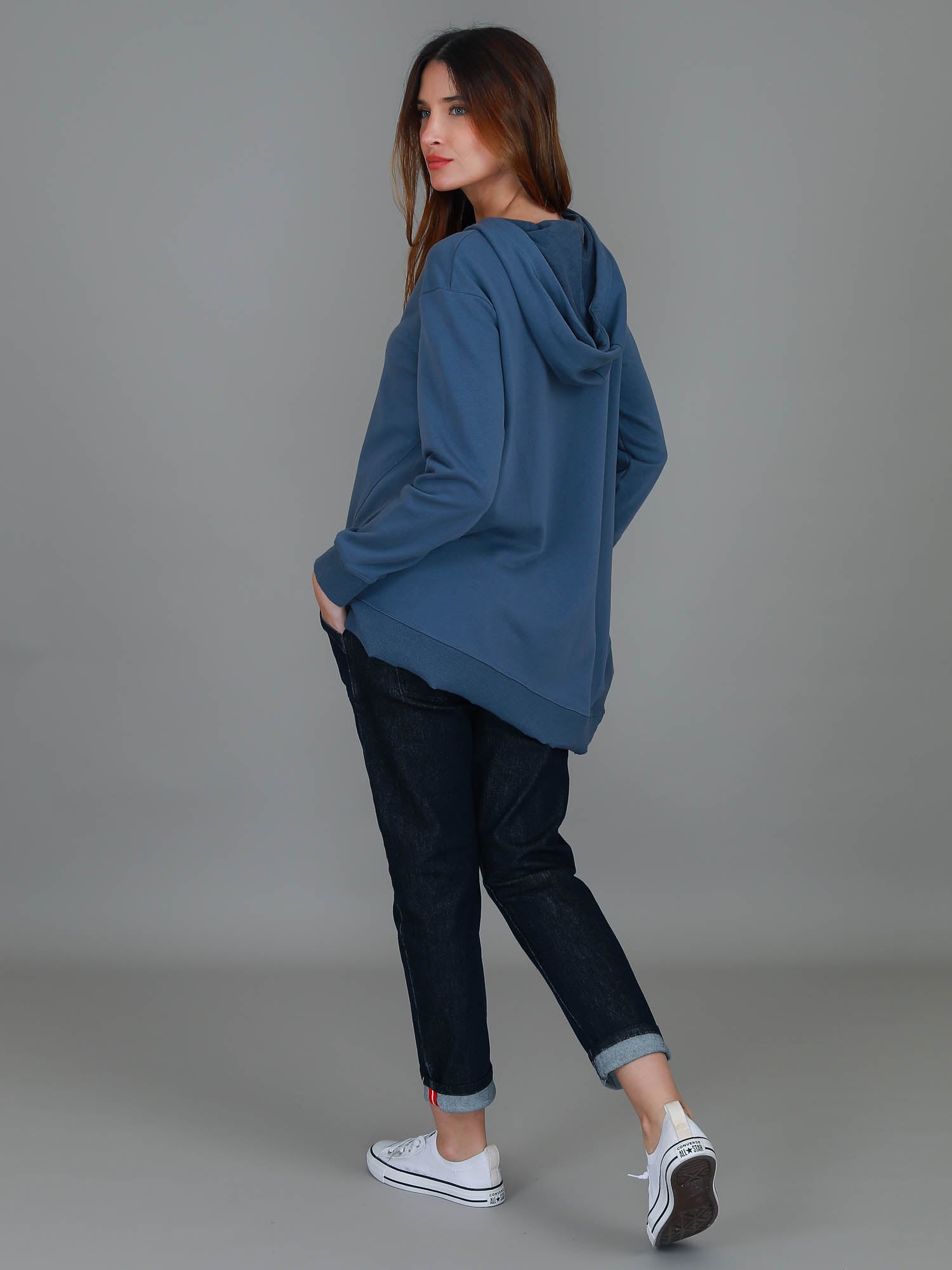 pullover hoodie #color_blue stone