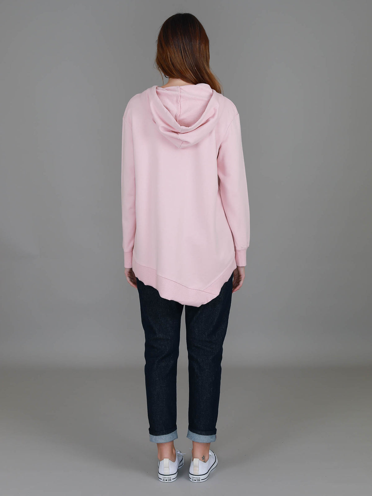pink hoodie