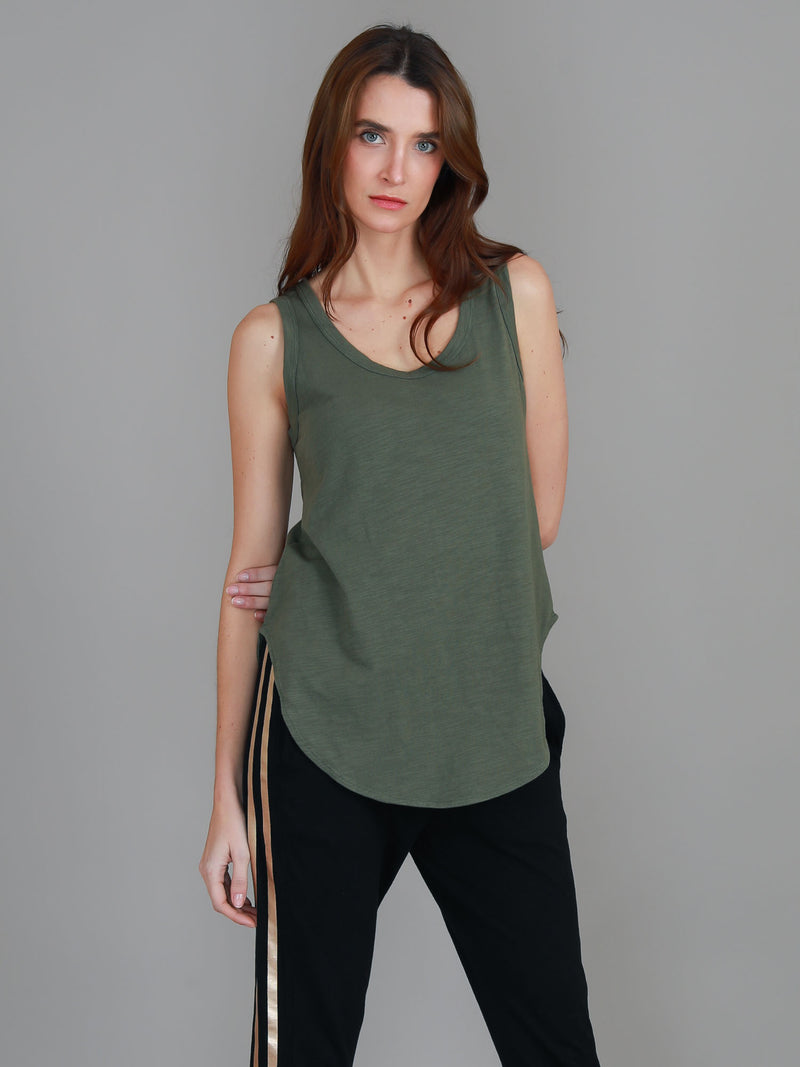 khaki tank top women #color_khaki