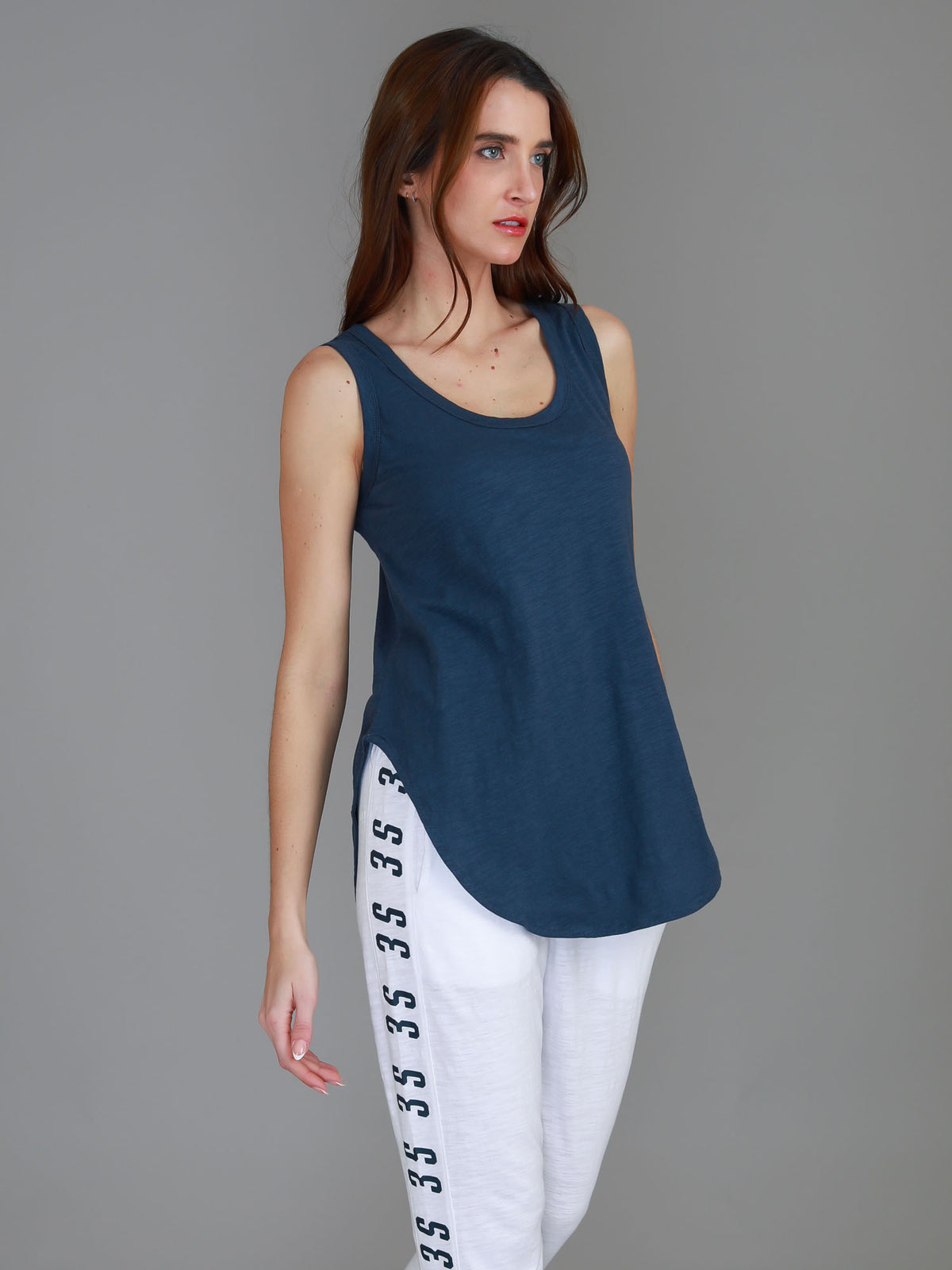 navy singlet womens