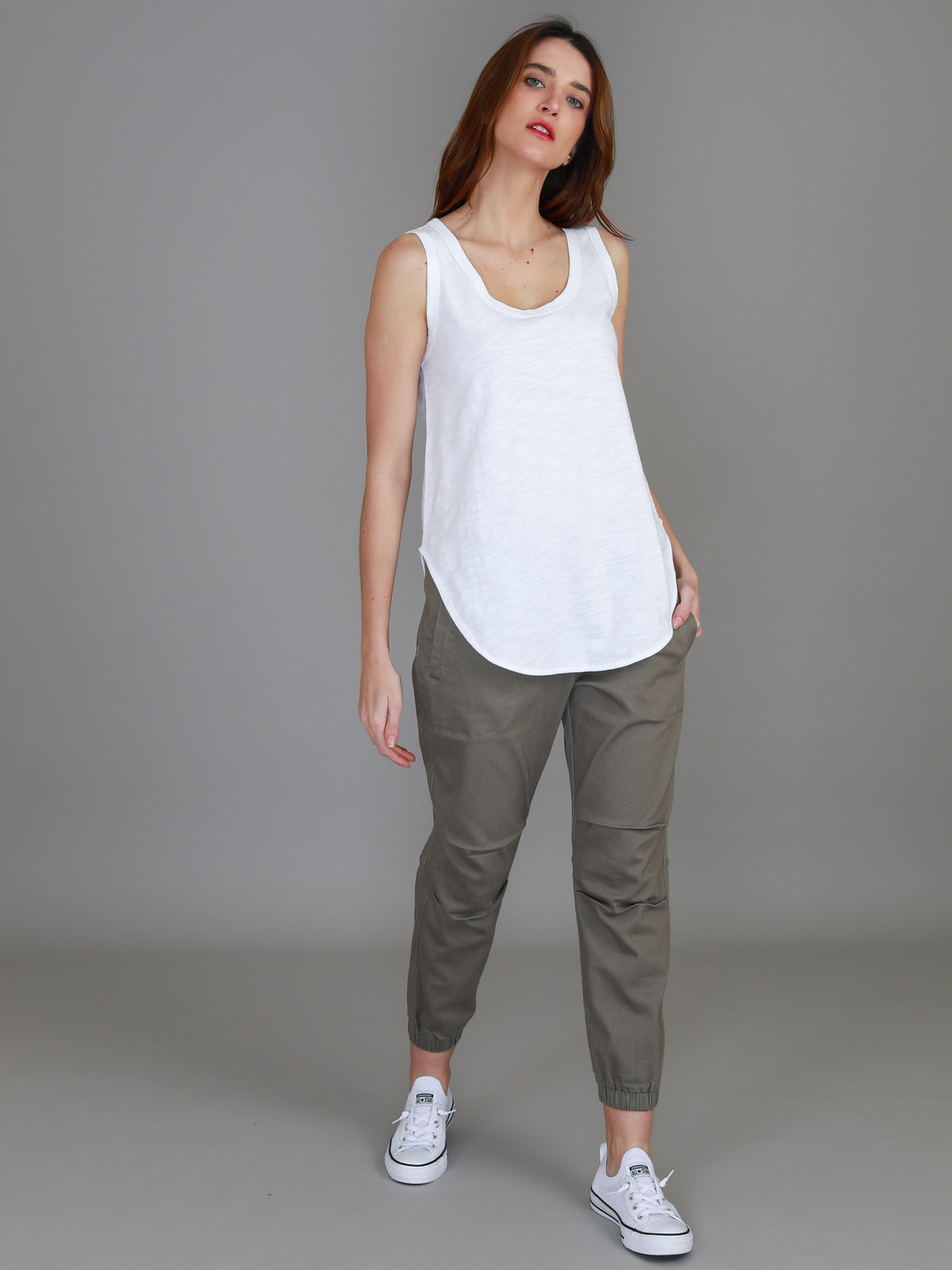 womens white tank top