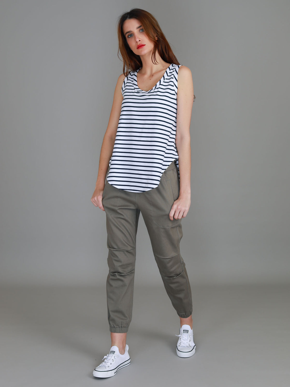 striped cotton tank top