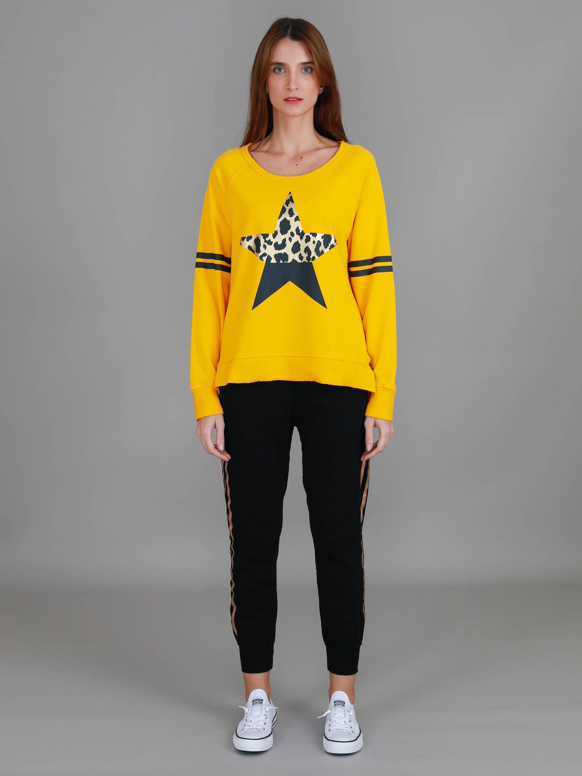 pale yellow sweatshirt