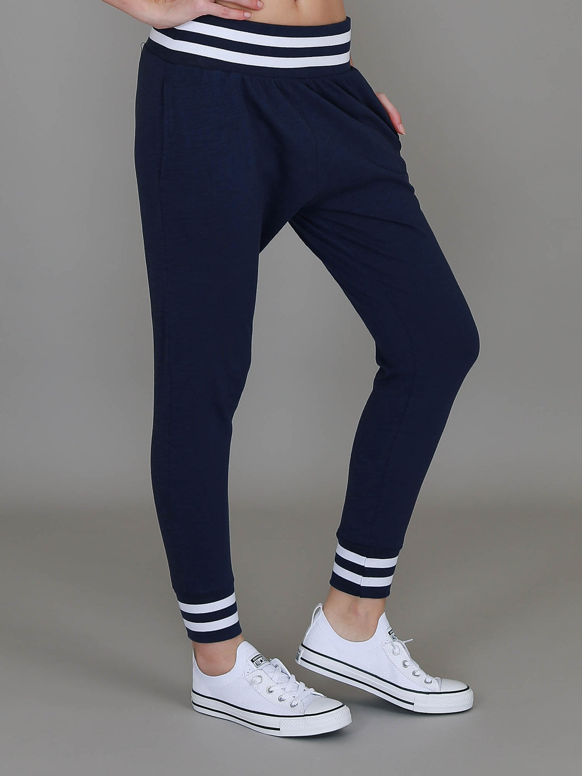 navy tapered joggers