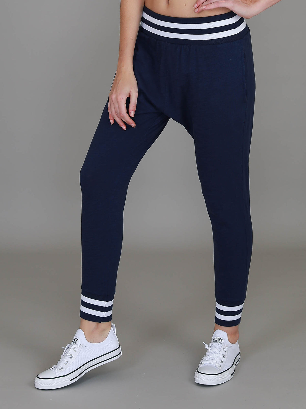 navy high waisted joggers
