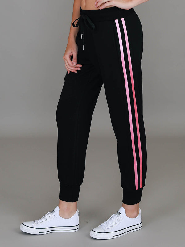 Gabby Metallic Stripe Sweatpants