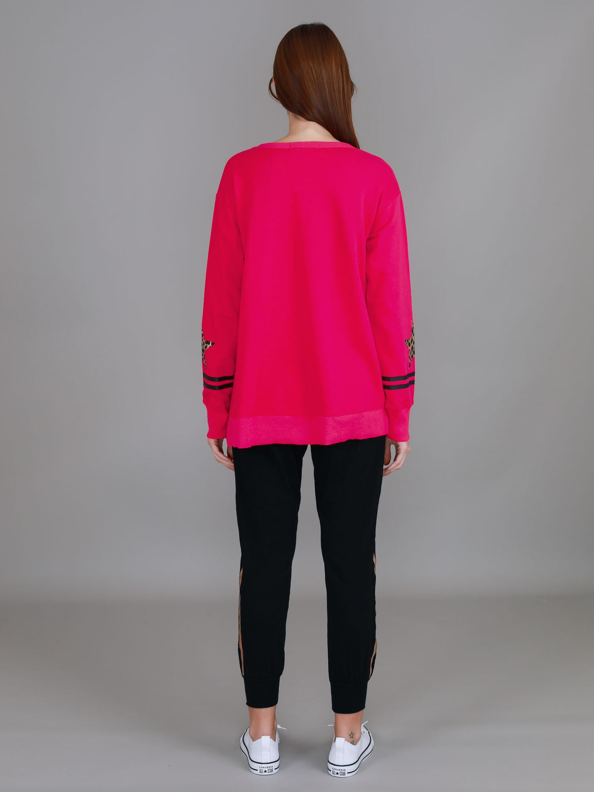 pink crew neck jumper