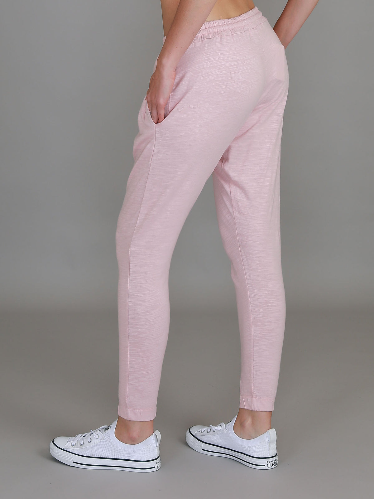 pink cotton joggers