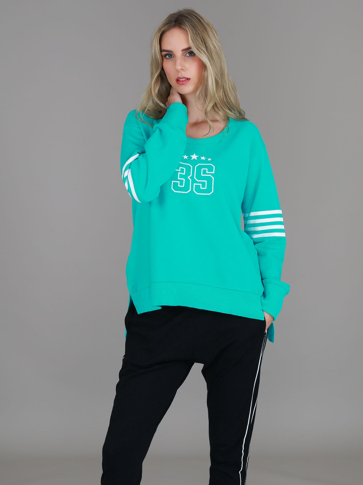 Celeste Stripe Band 3S Sweatshirt