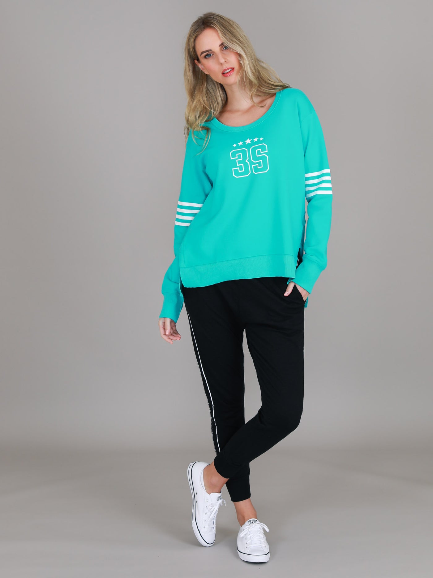 Celeste Stripe Band 3S Sweatshirt