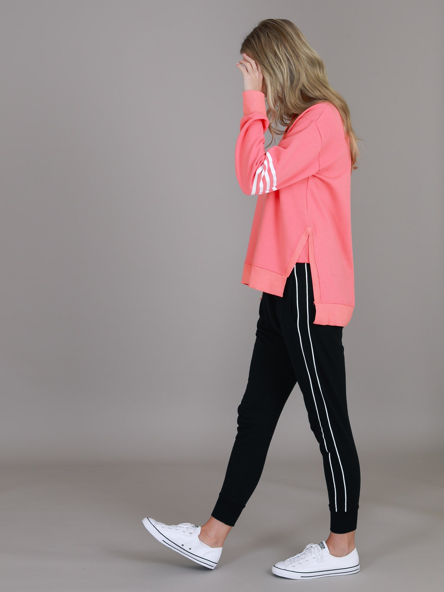 womens crew neck #color_cheeky pink peach