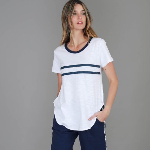 Cherie Stripe Print T Shirt size guide