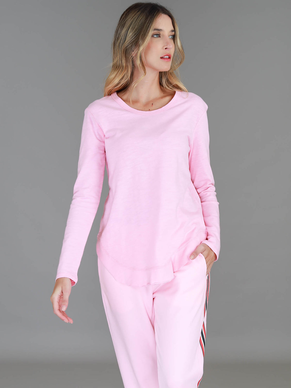 Mosman Curved Hem Long Sleeve T Shirt