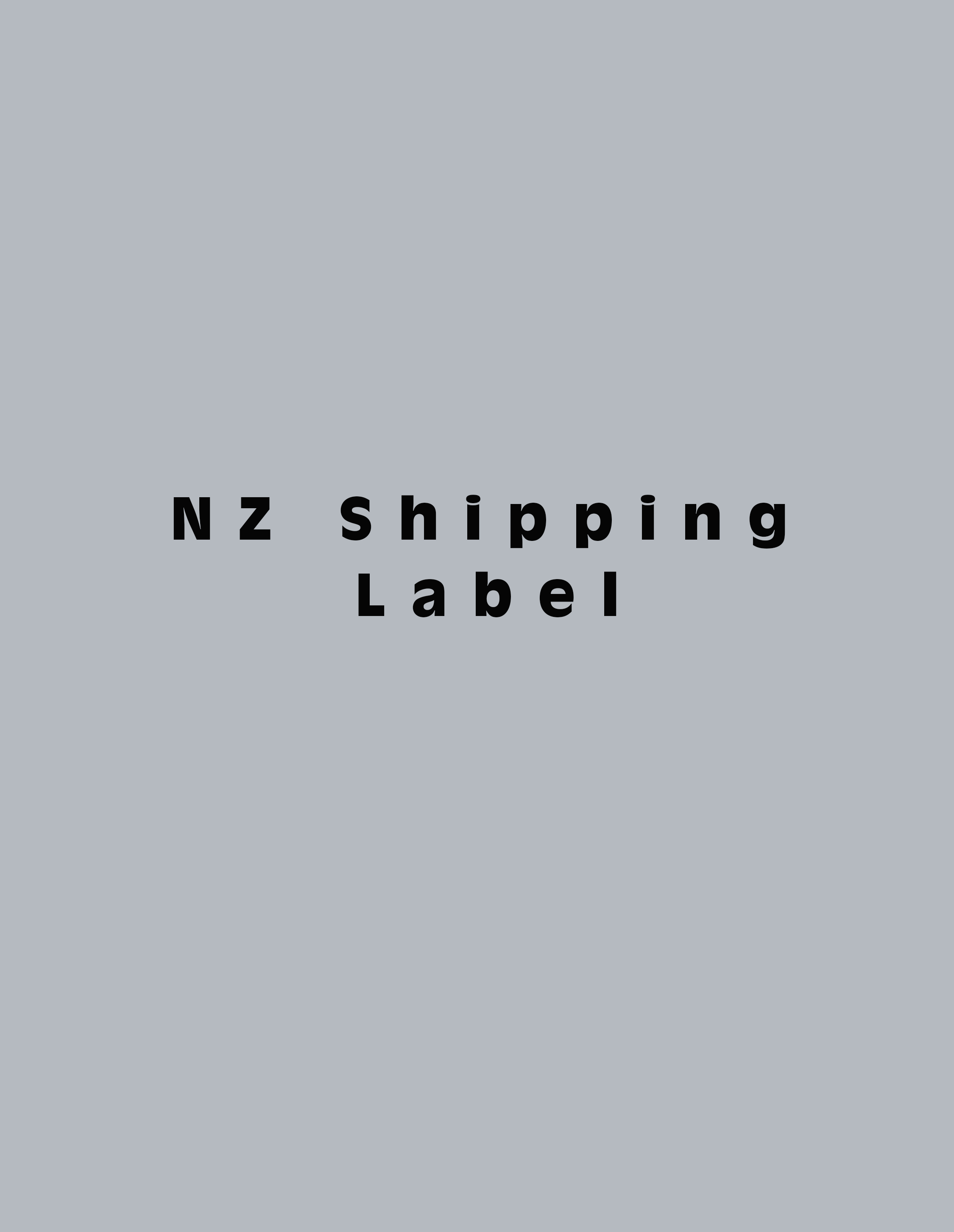 NZ Shipping label