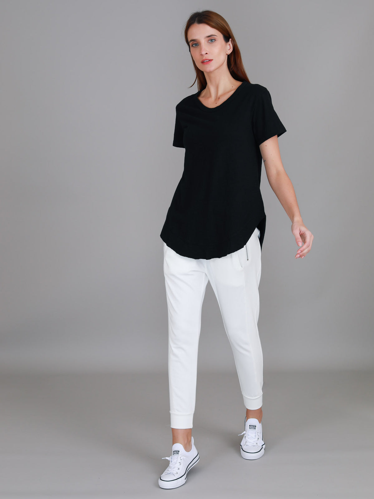 black cotton tee