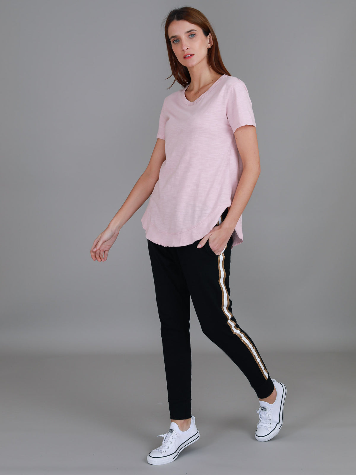 blush marle cotton tee