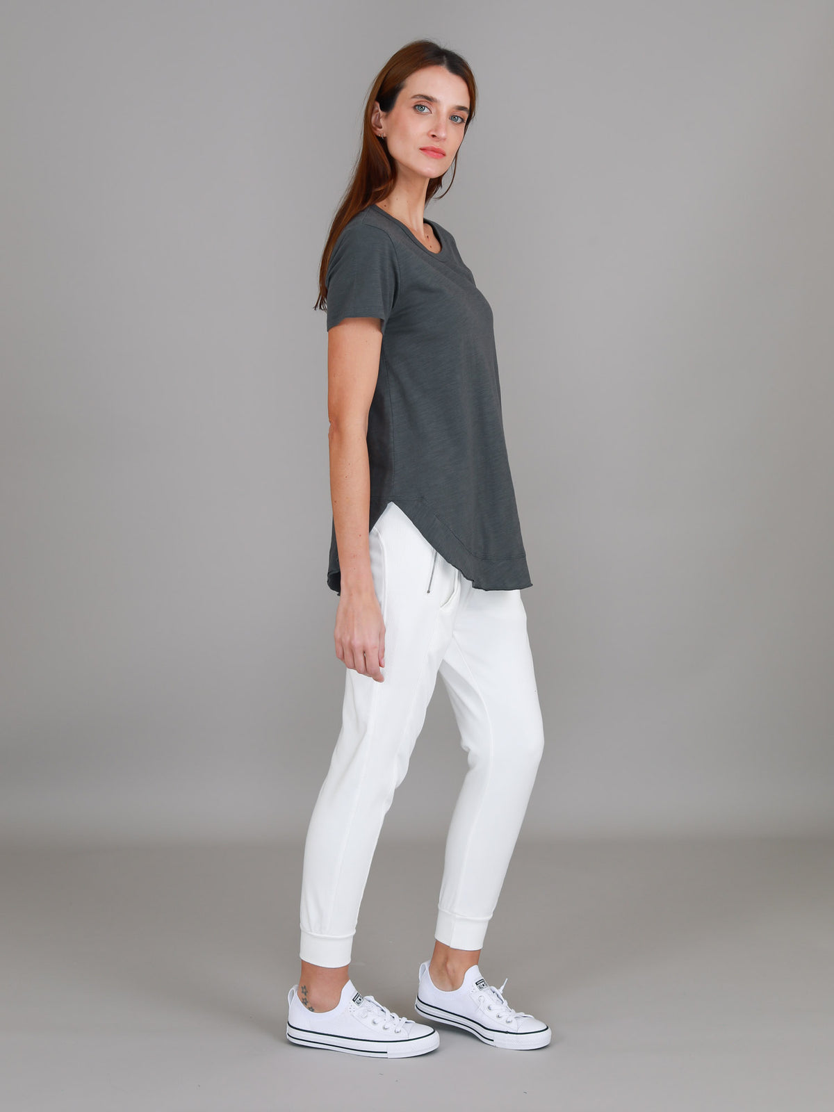 charcoal cotton tee