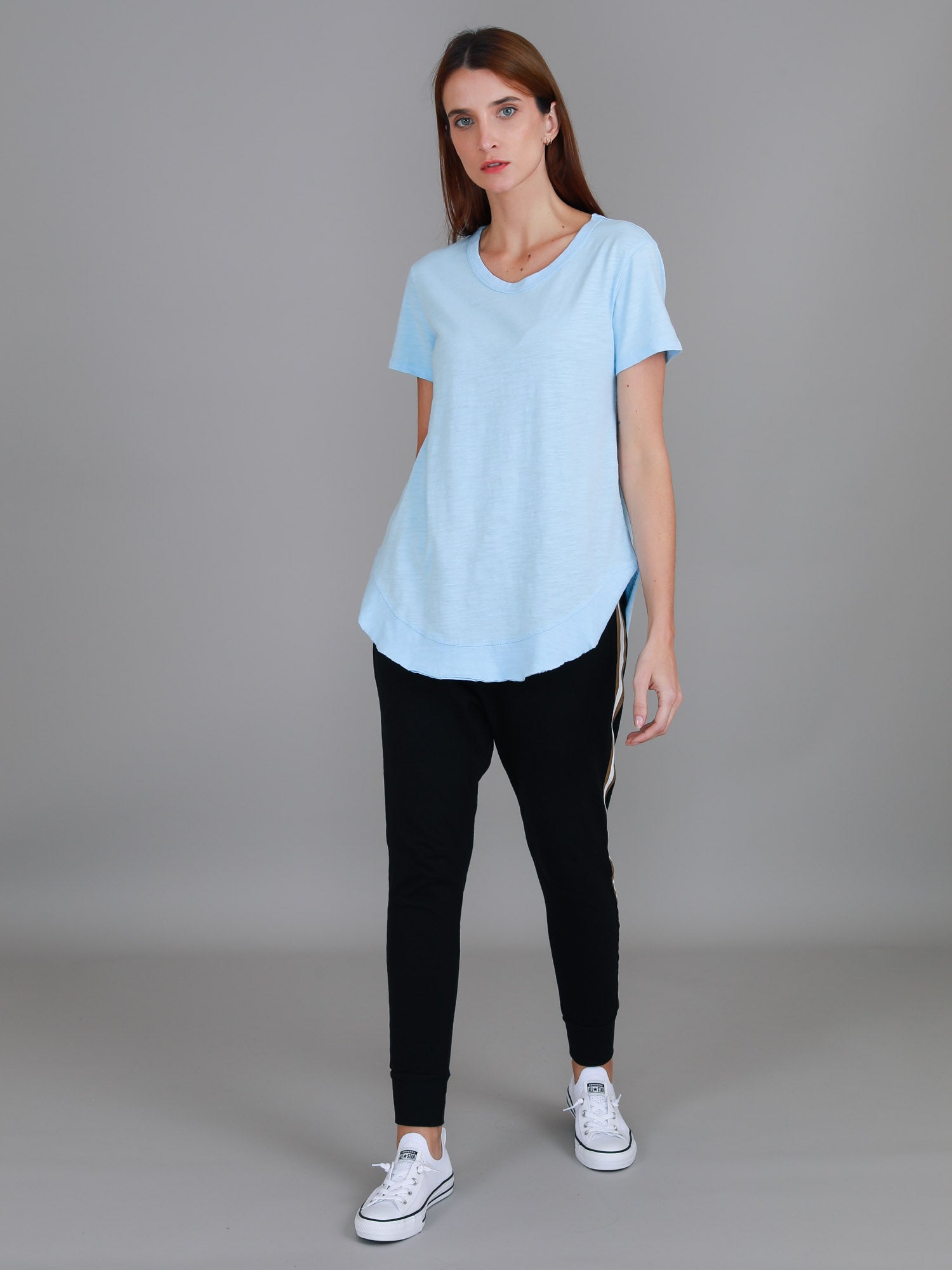 crew neck t-shirt women's #color_clear sky