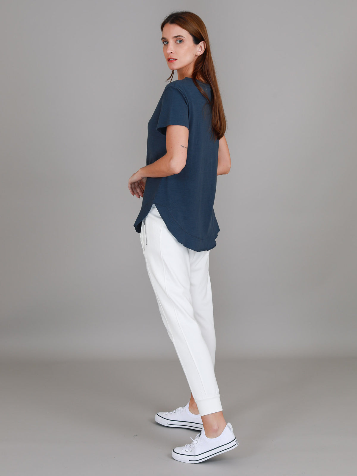 navy cotton tee