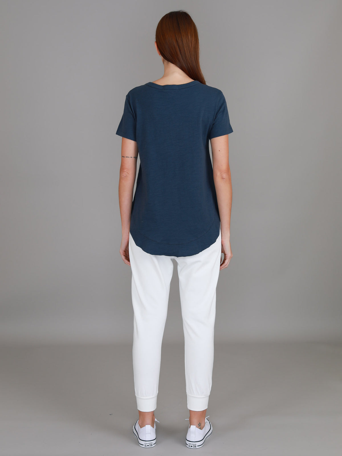 indigo short sleeve tee