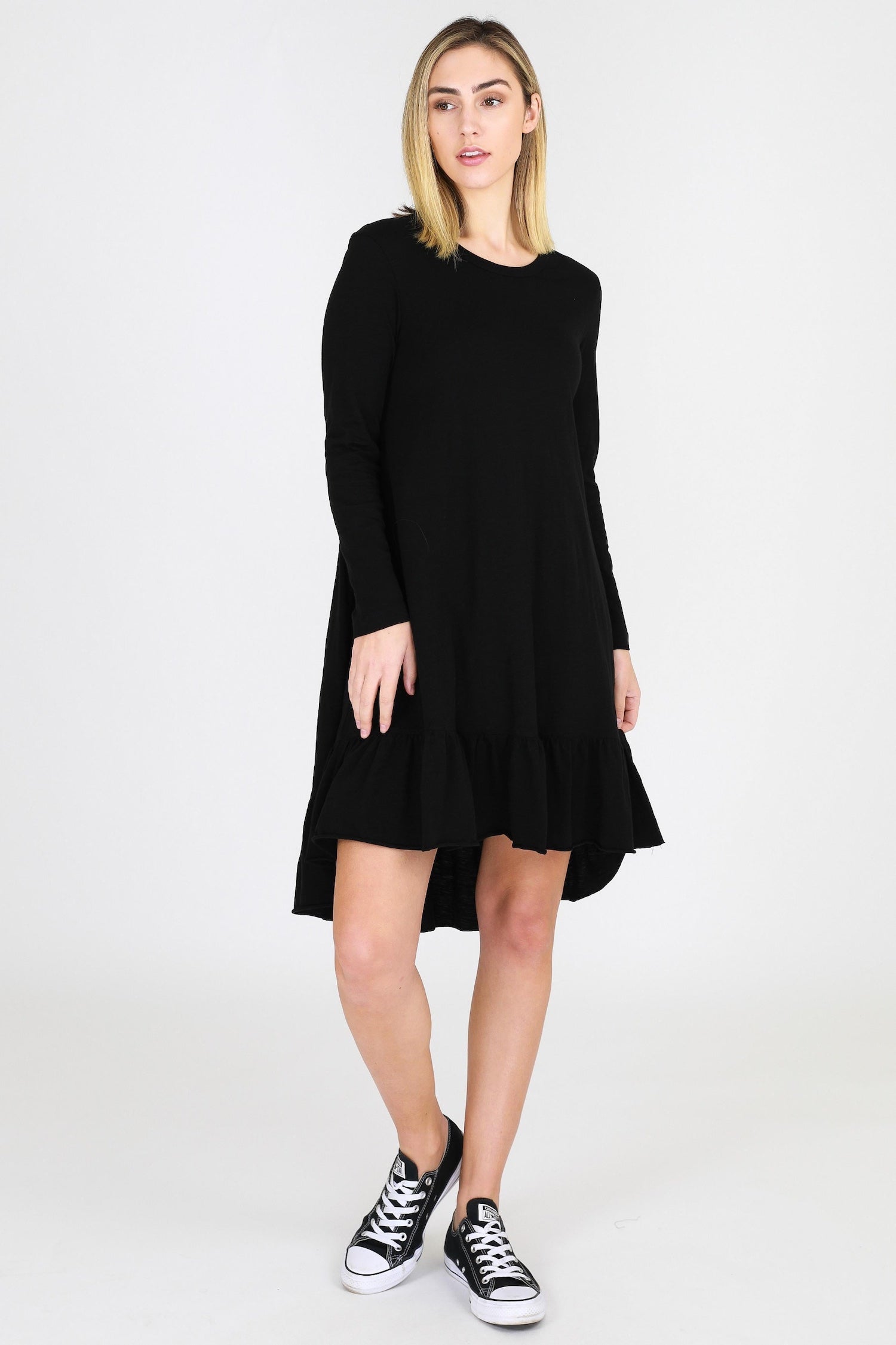 dresses with sleeves australia #color_black