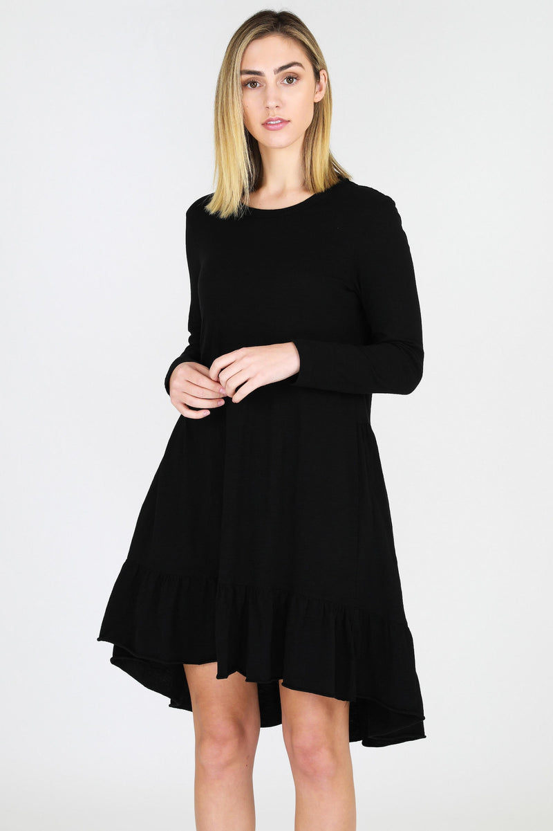 long sleeve black dress #color_black
