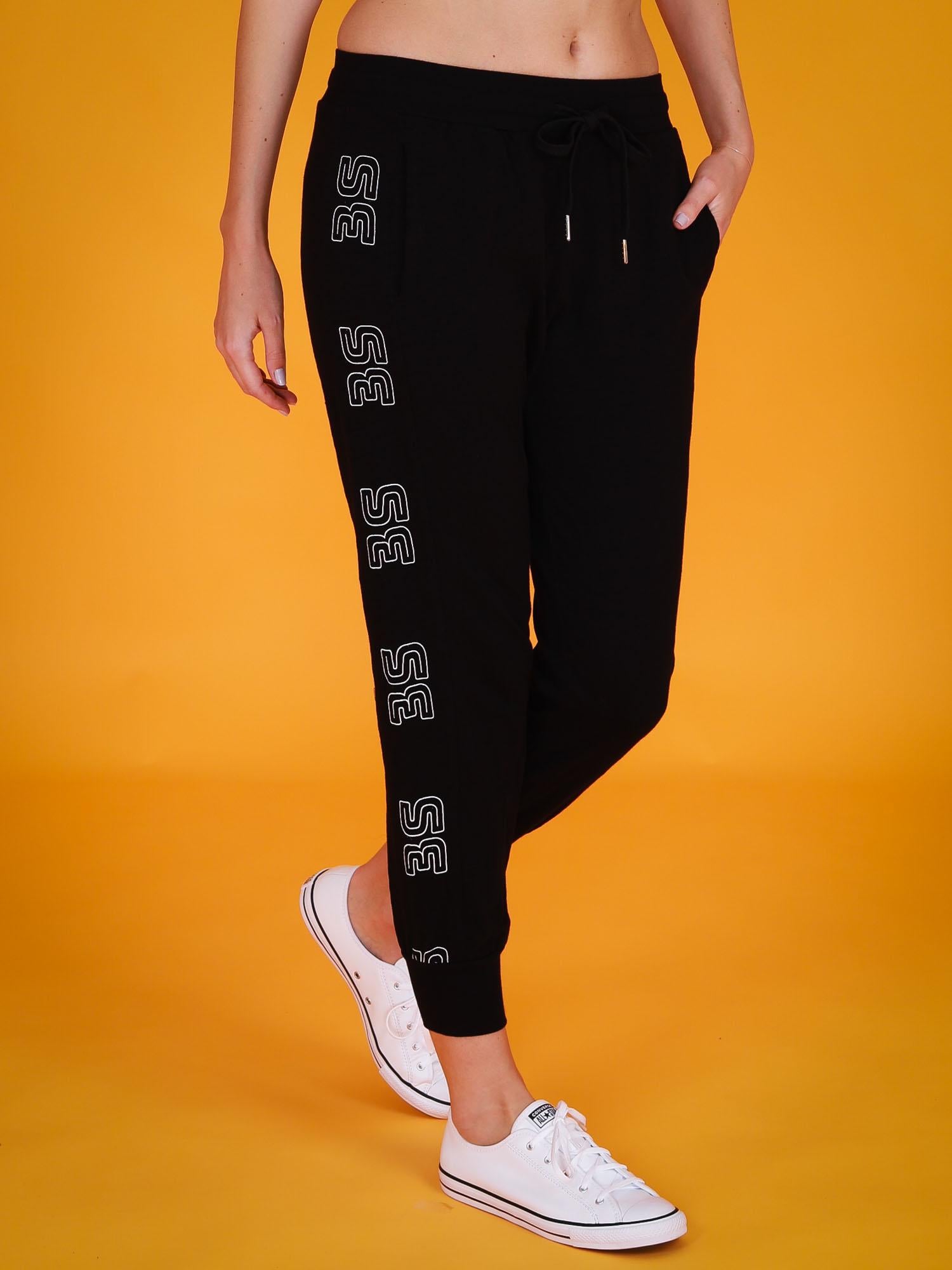 womens high waisted joggers #color_black