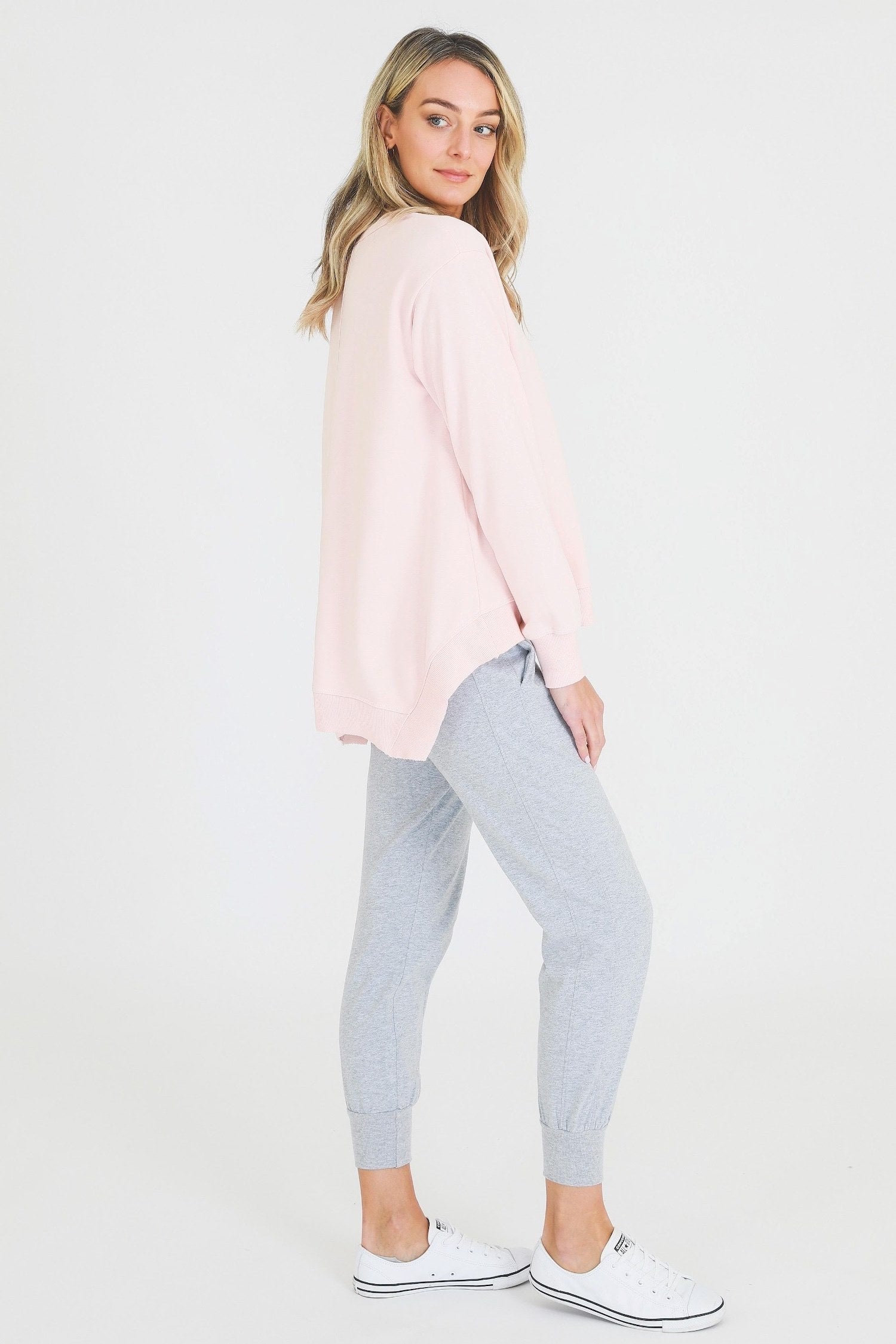 long sleeve top #color_misty rose