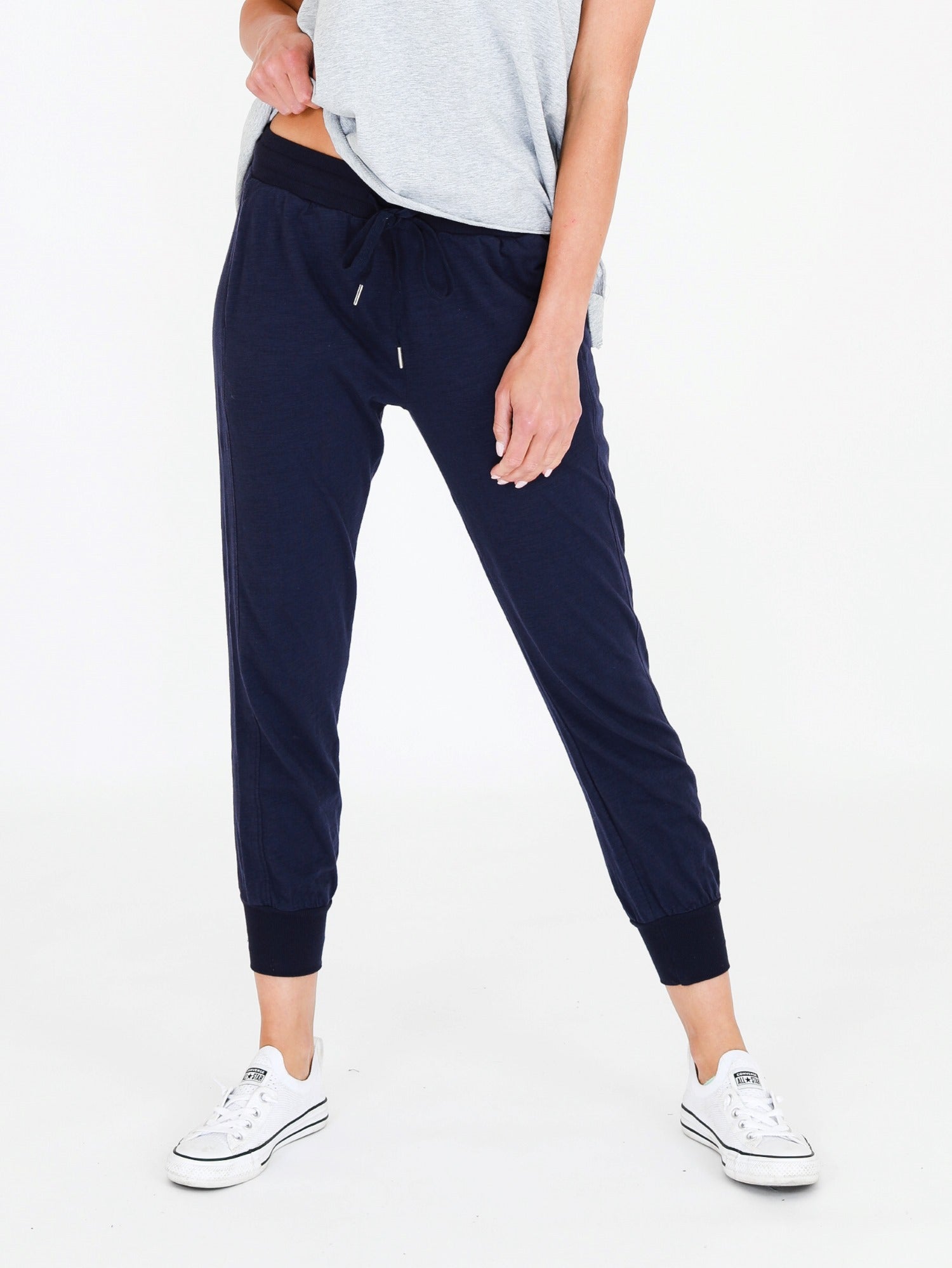 fitted track pants #color_navy
