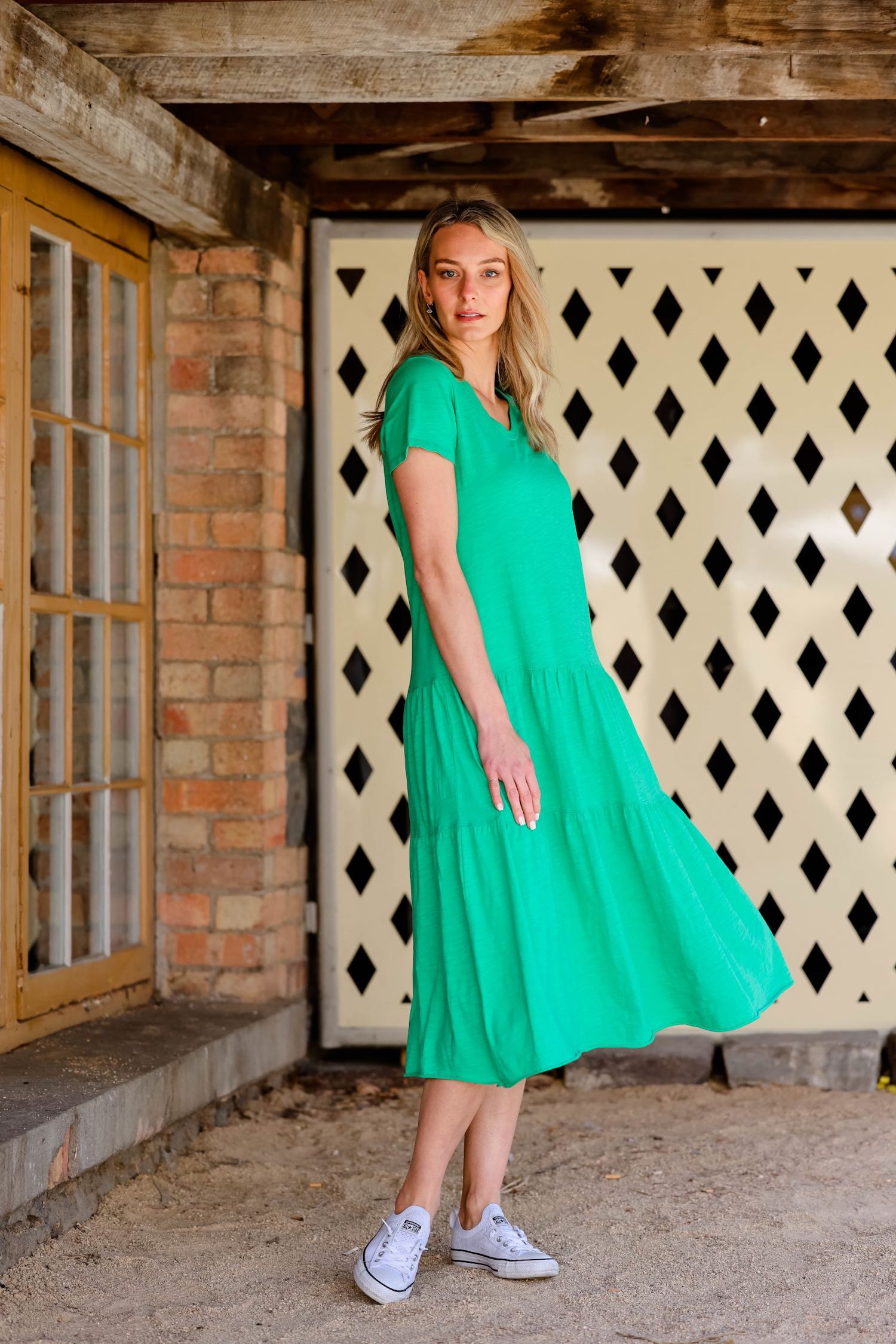 sage green dress #color_island green