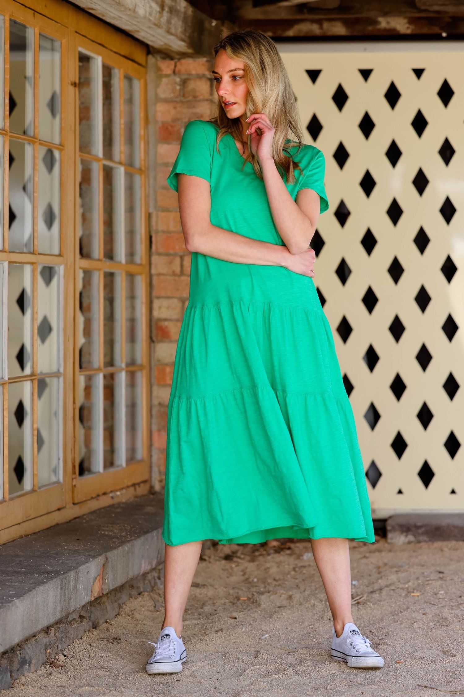 green dress #color_island green