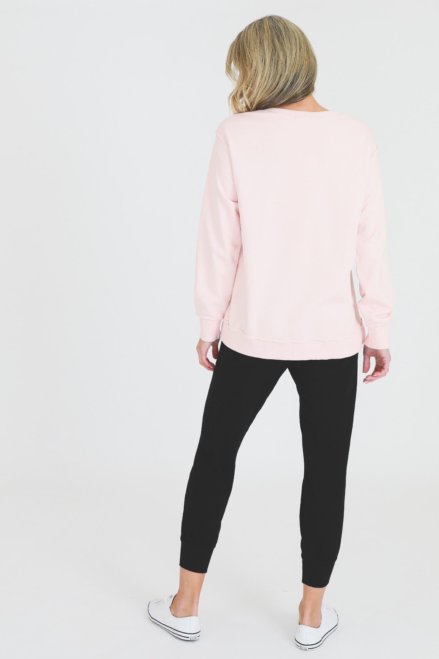 oversized pink jumper #color_misty rose