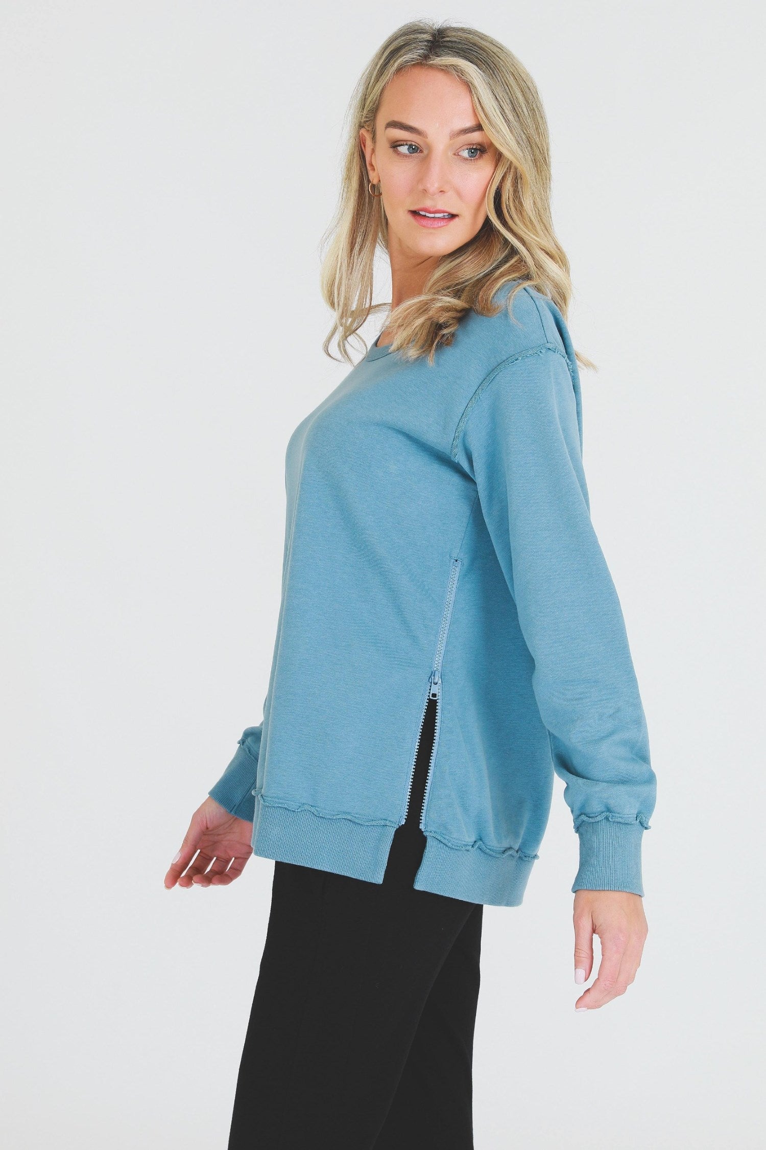 blue jumper womens #color_oceana blue