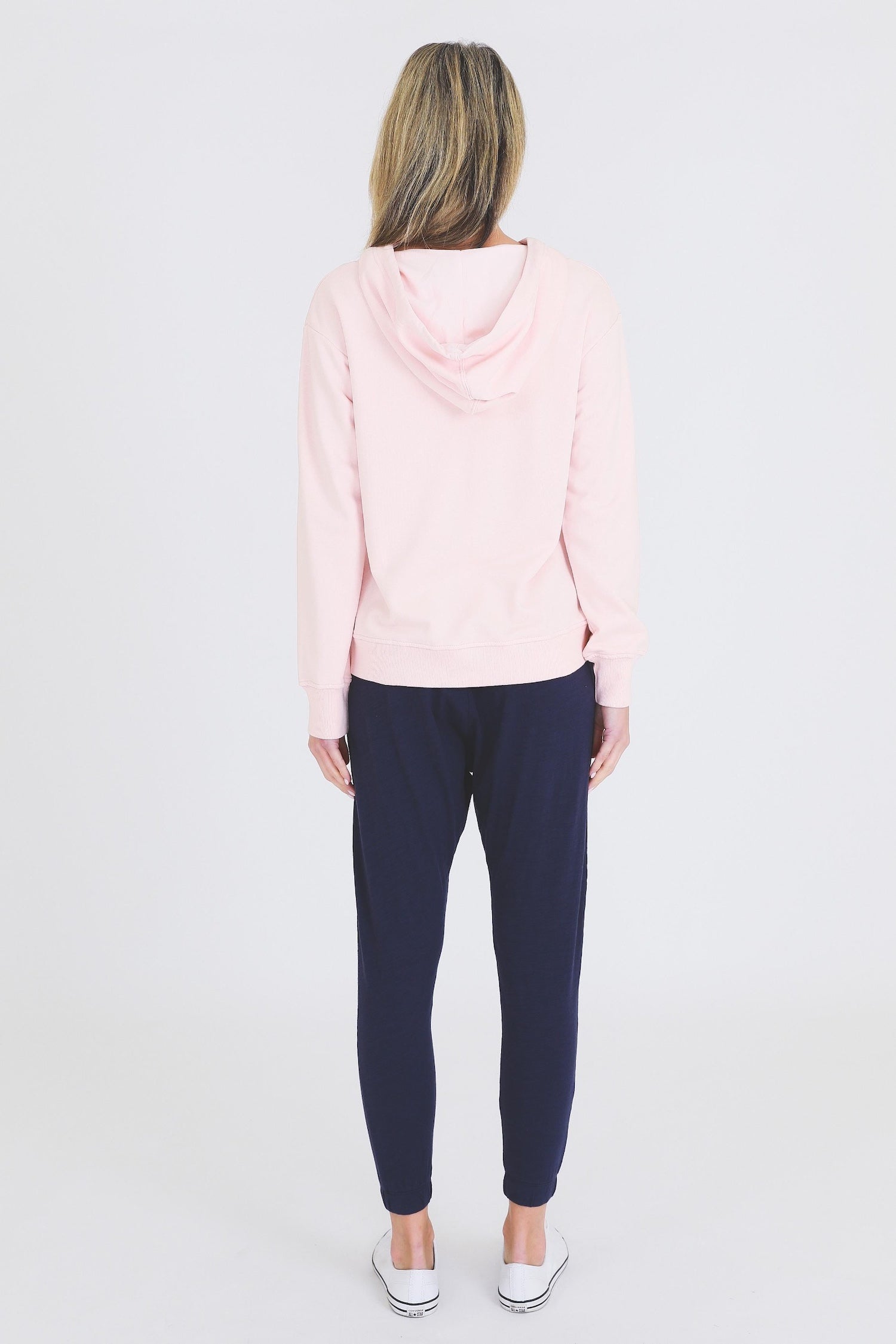 pink crop hoodie #color_misty rose
