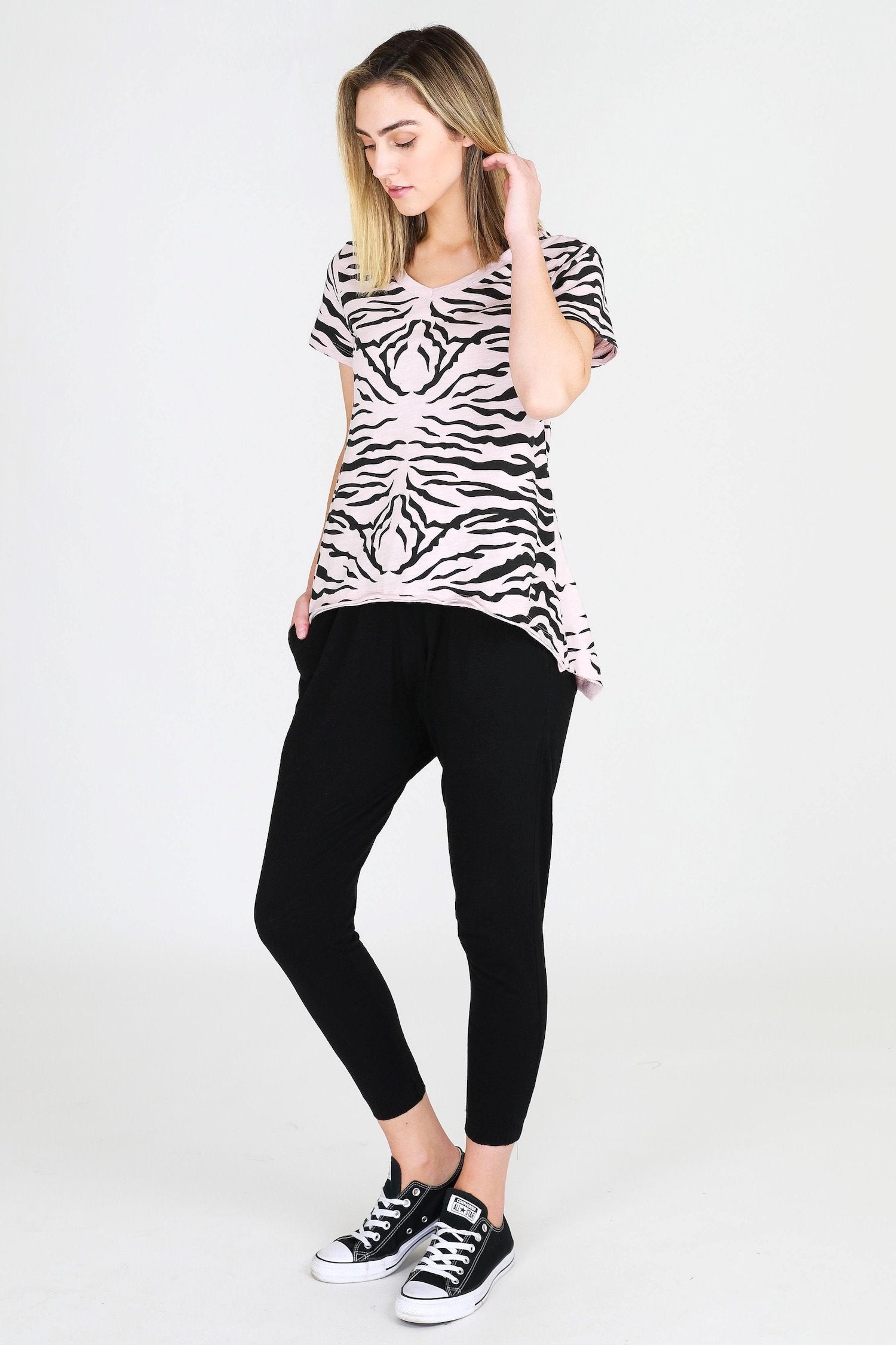 Zebra Graphic T Shirt #color_blush marle