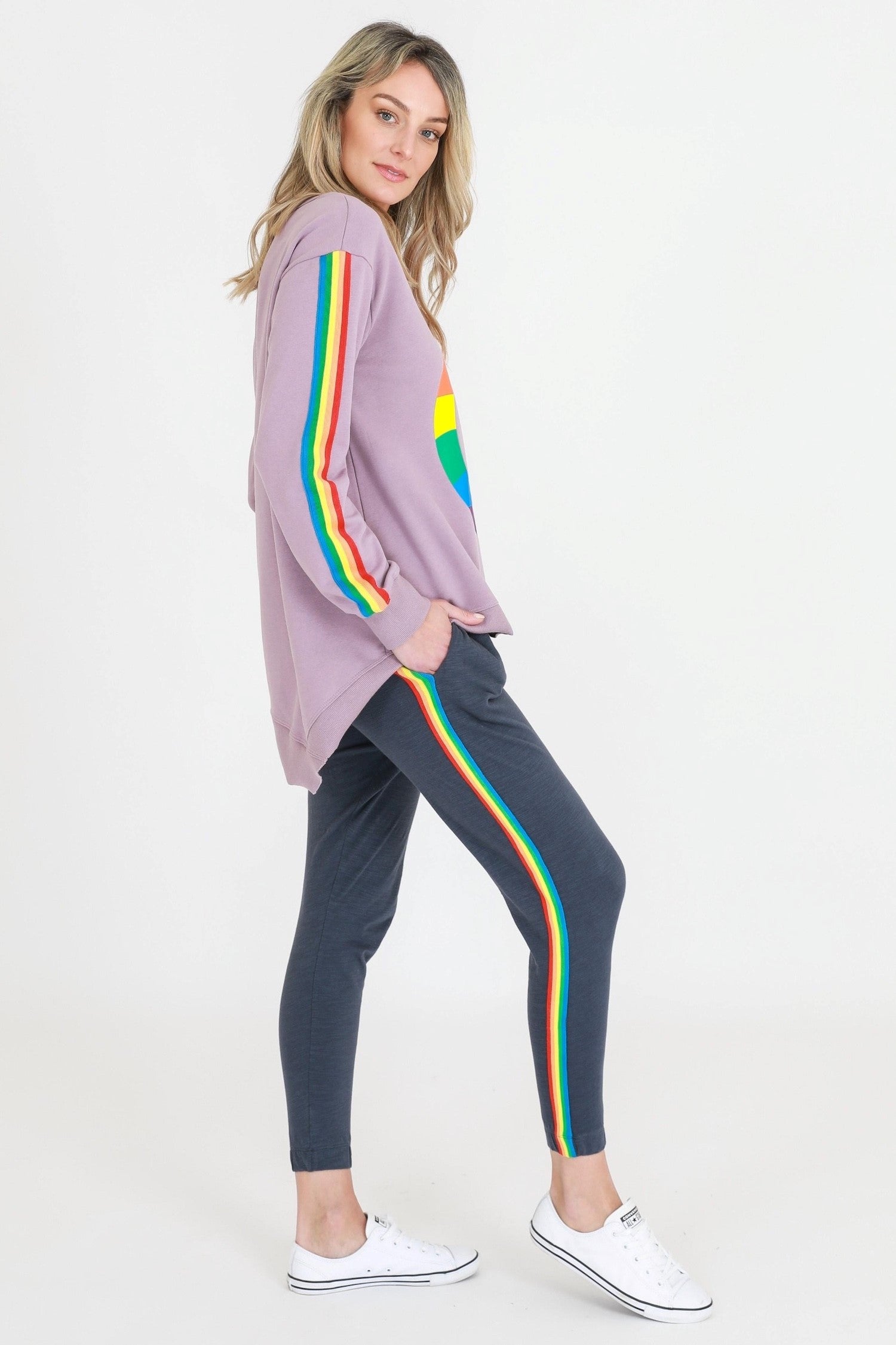 Clara Rainbow Peace Sweatshirt
