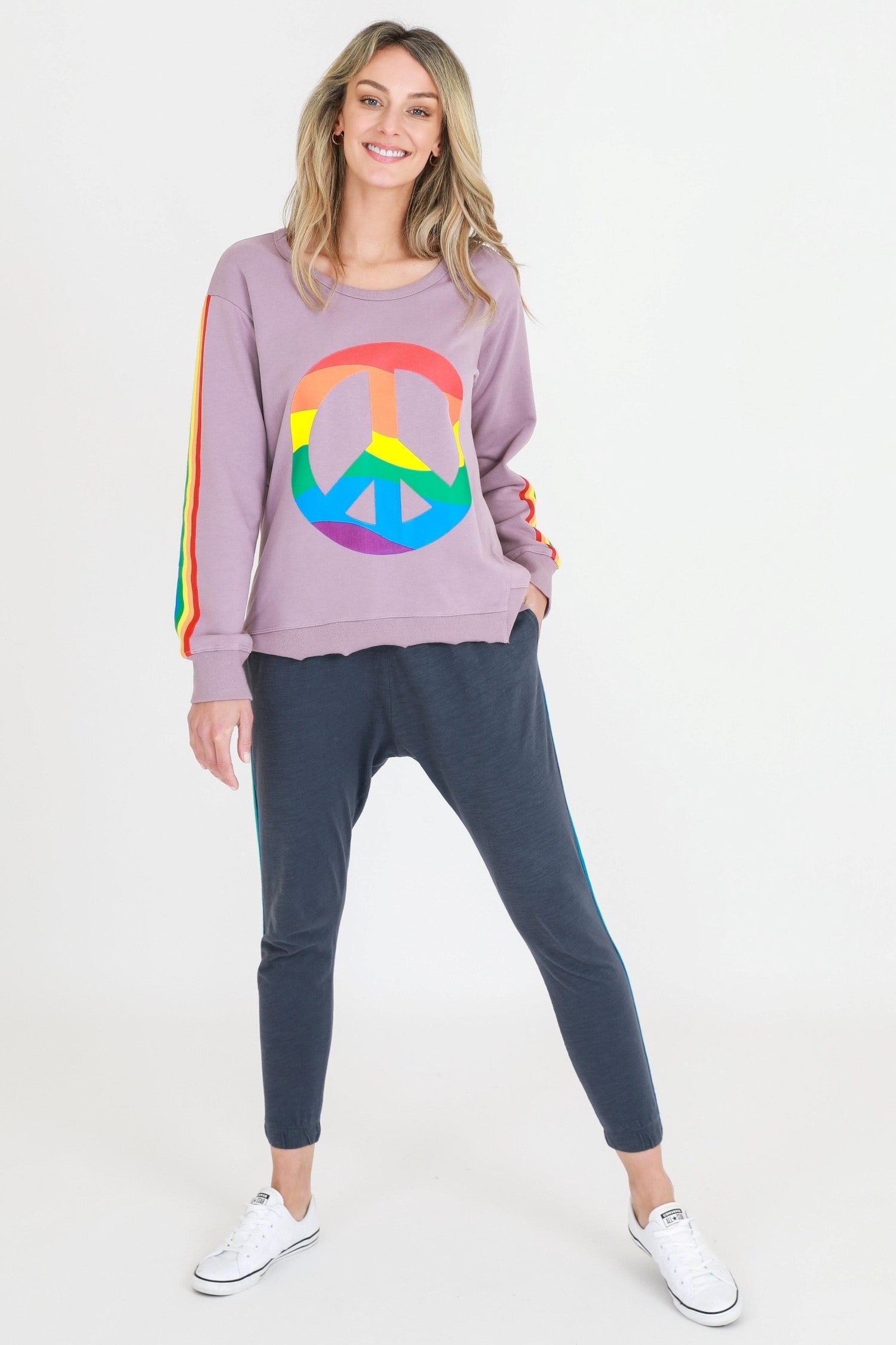 Clara Rainbow Peace Sweatshirt