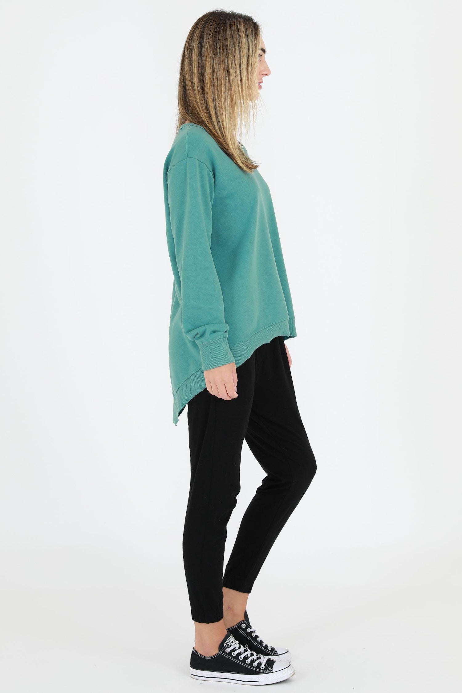women's pullover sweatshirt #color_sea green