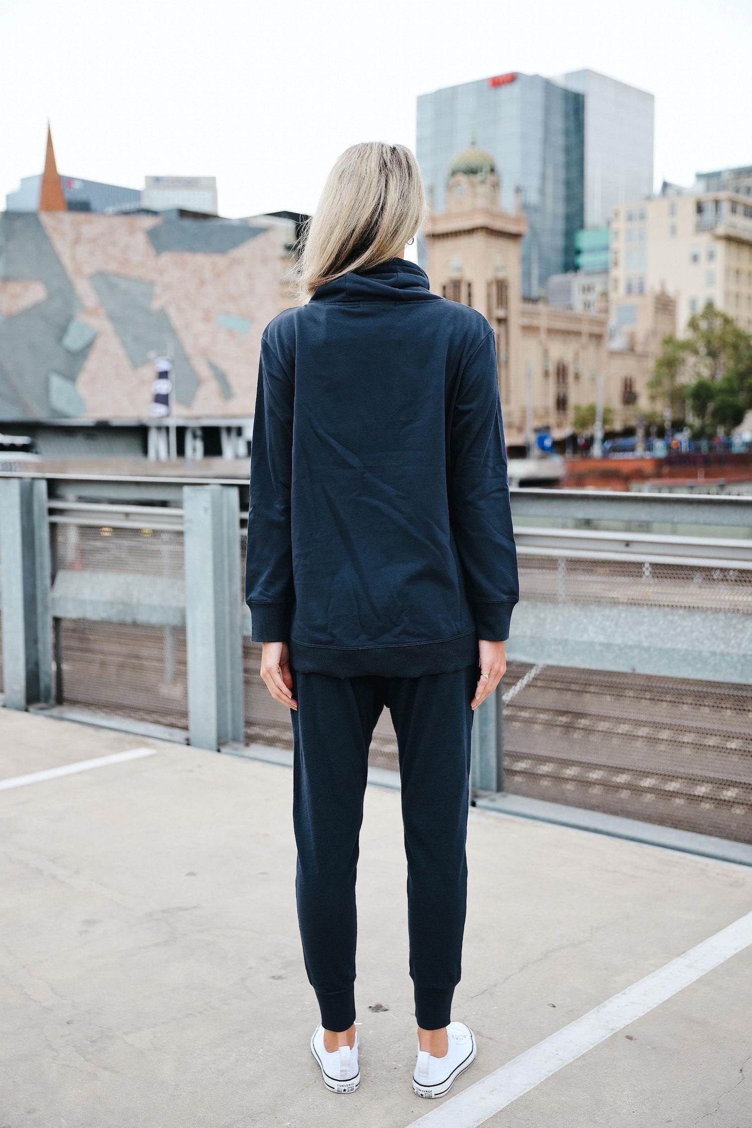 Navy Funnel Sweatshirt