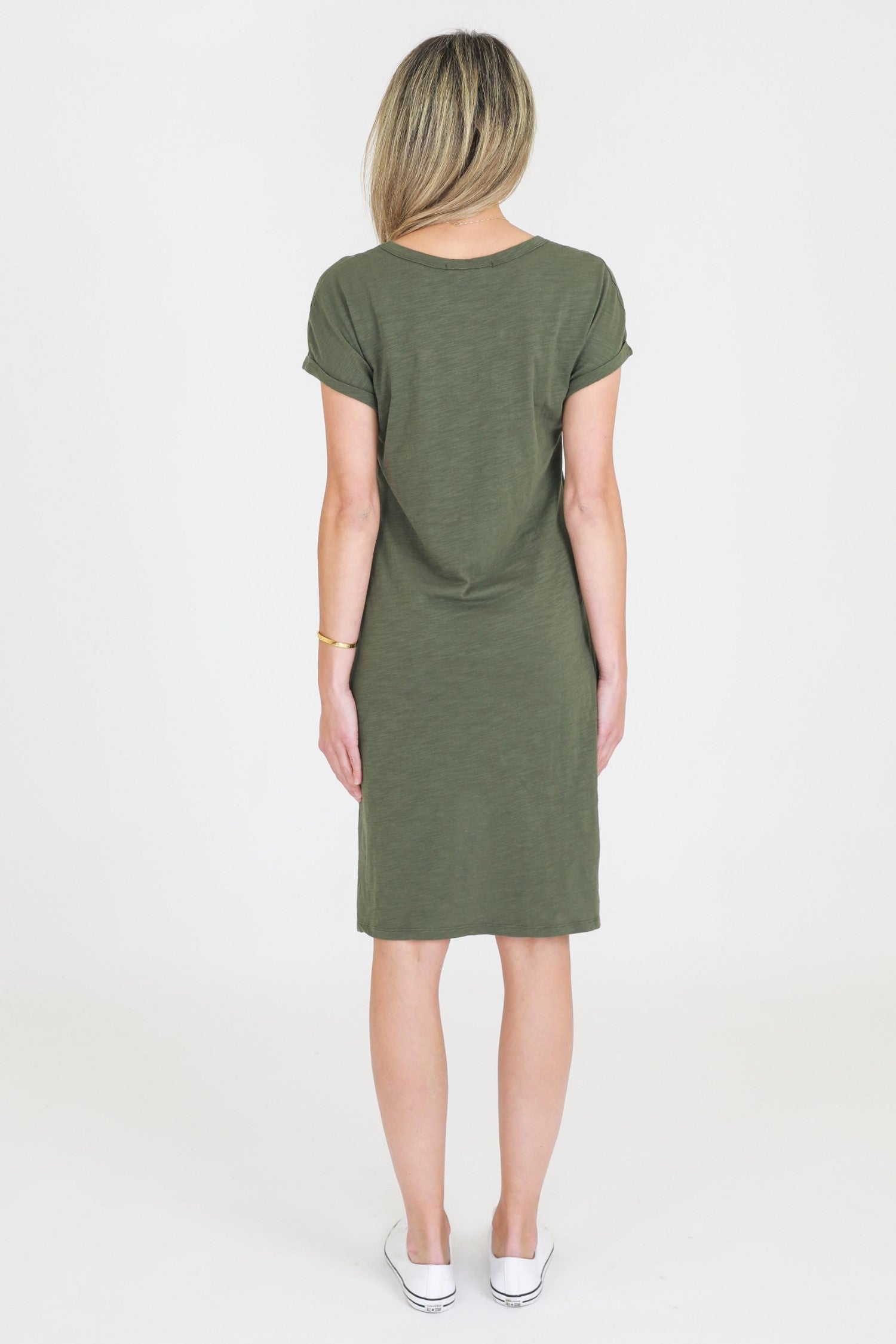 basic tee dresses #color_khaki