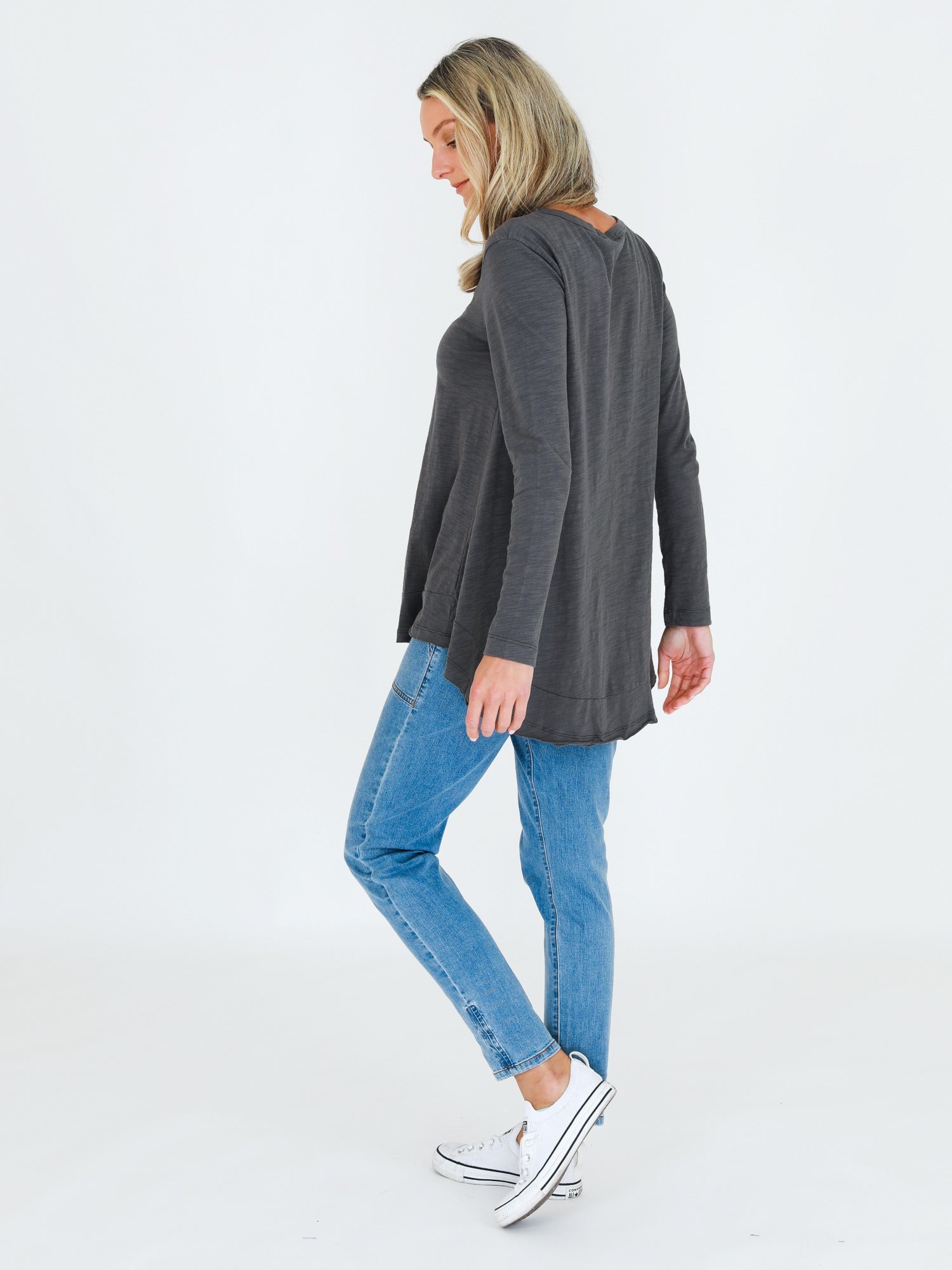 grey long sleeve top womens #color_charcoal