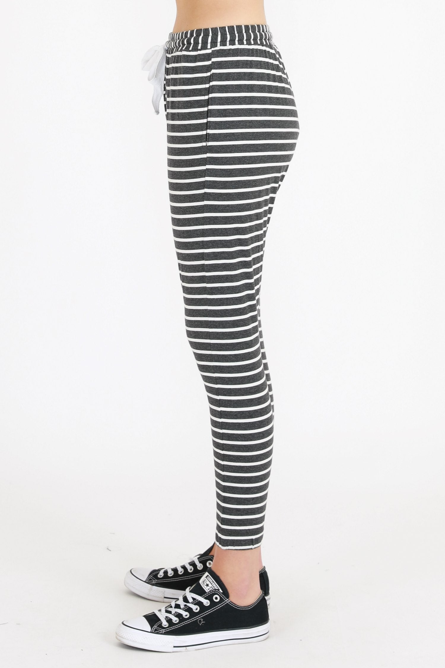 jogger leggings #color_charcoal stripe