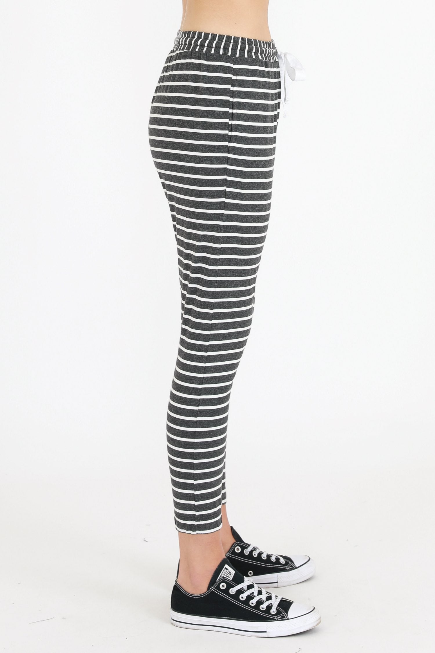 skinny joggers womens #color_charcoal stripe