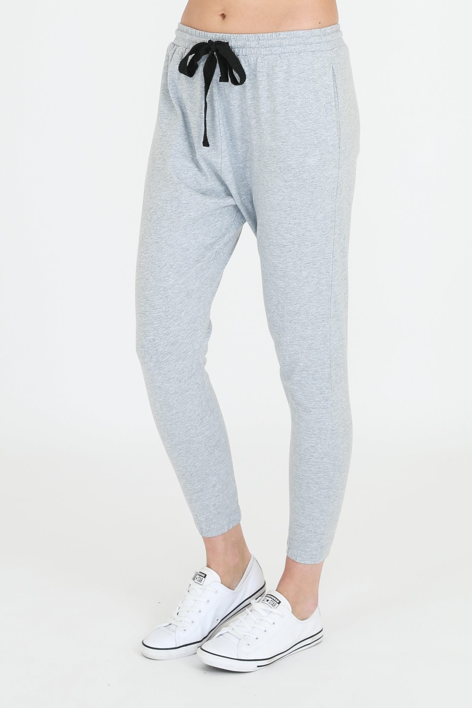 jogger pants drop crotch #color_grey marle