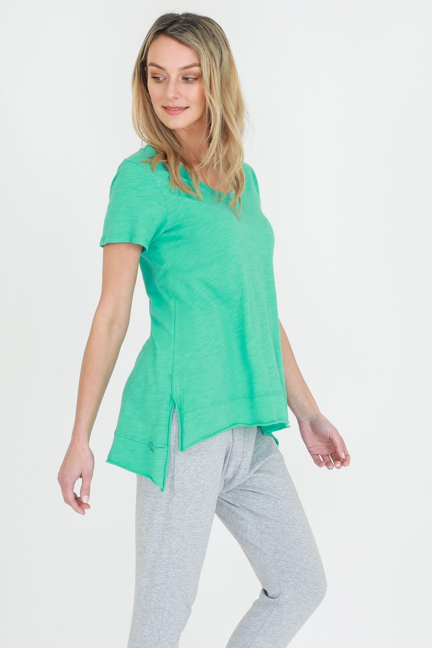 green oversized t shirt #color_marine