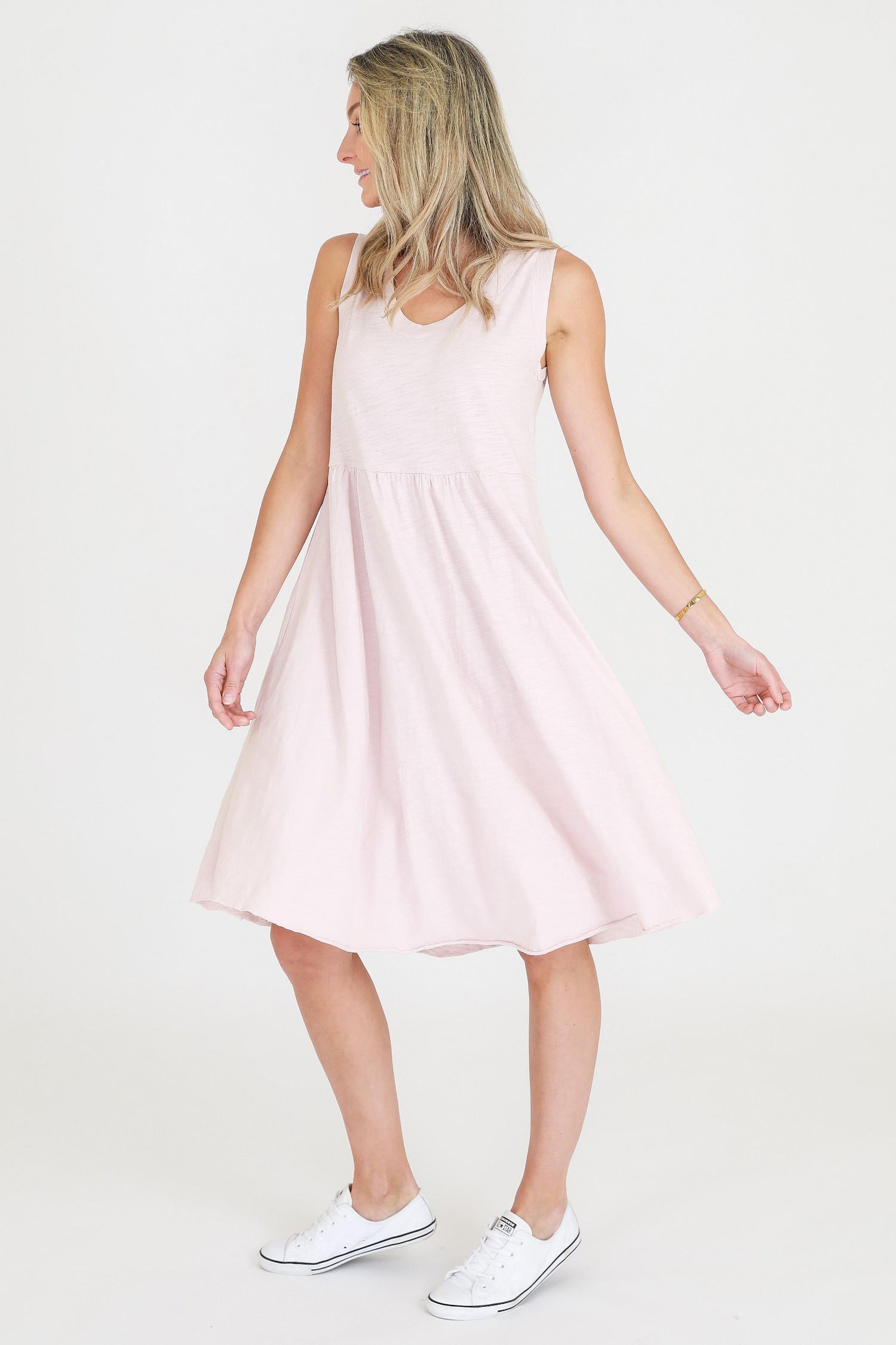 Flowy Tank Top Dress #color_blush marle