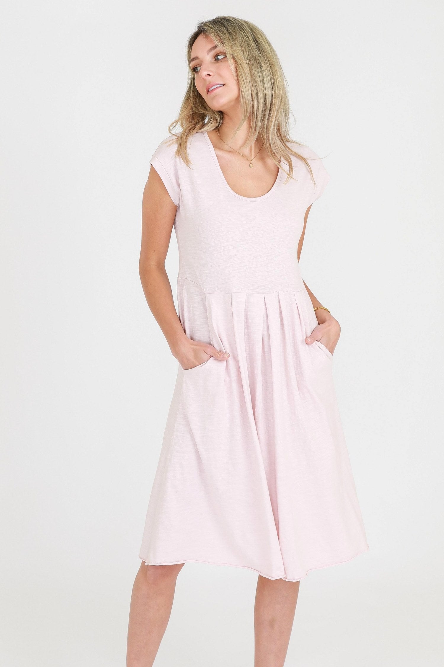 pink summer dress #color_blush marle