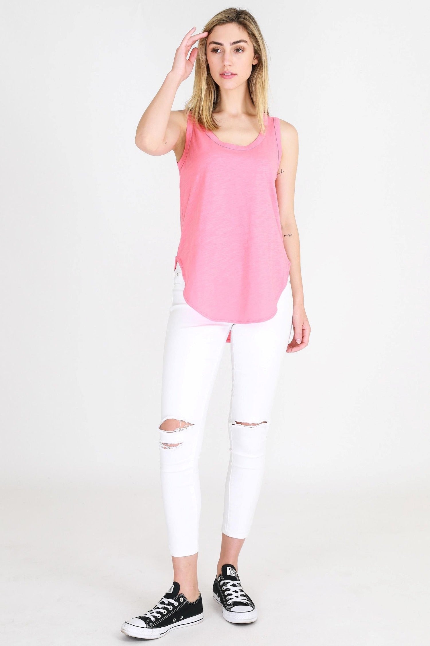 pink tank top womens #color_watermelon